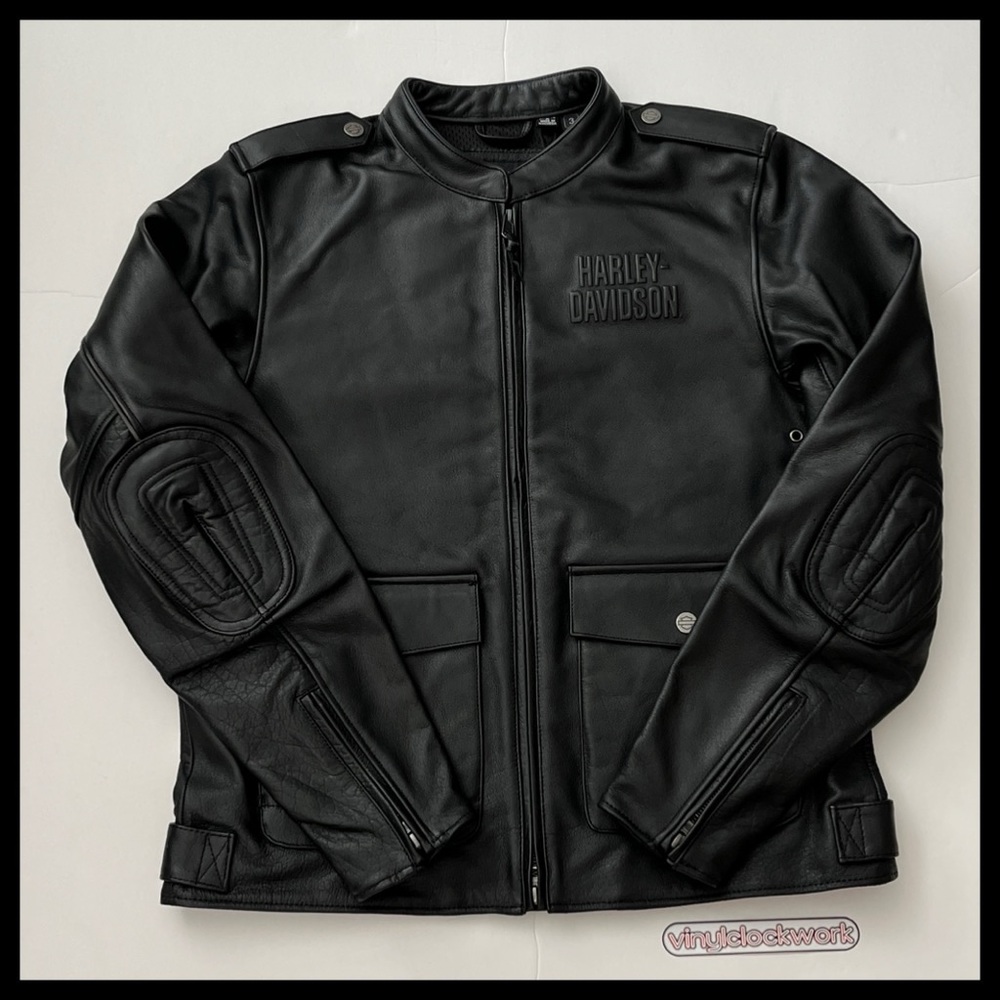 Harley Davidson Layering System Captains Leather Jacket Mens Medium M 98022-23VM